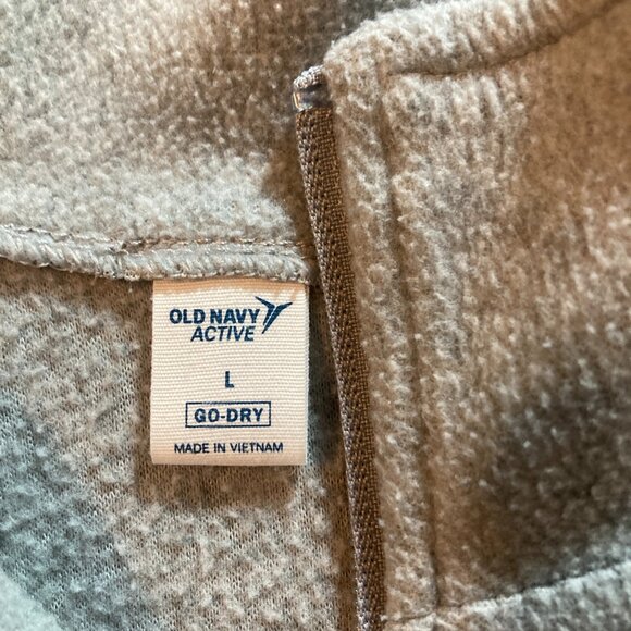 Old Navy Grey Micro Performance Fleece 1/4-Zip Pullover for Women Size Large EUC - Picture 4 of 6